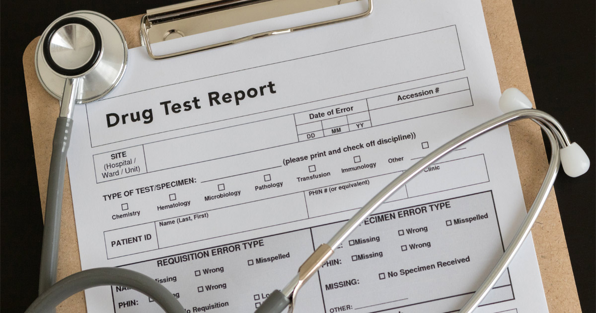 picture of a drug test report